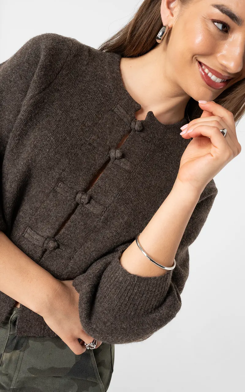 Knit sweater Dark Brown