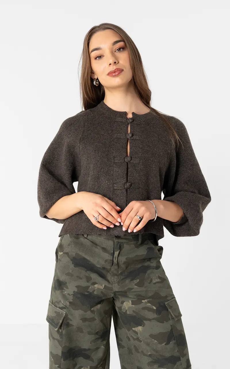 Knit sweater Dark Brown