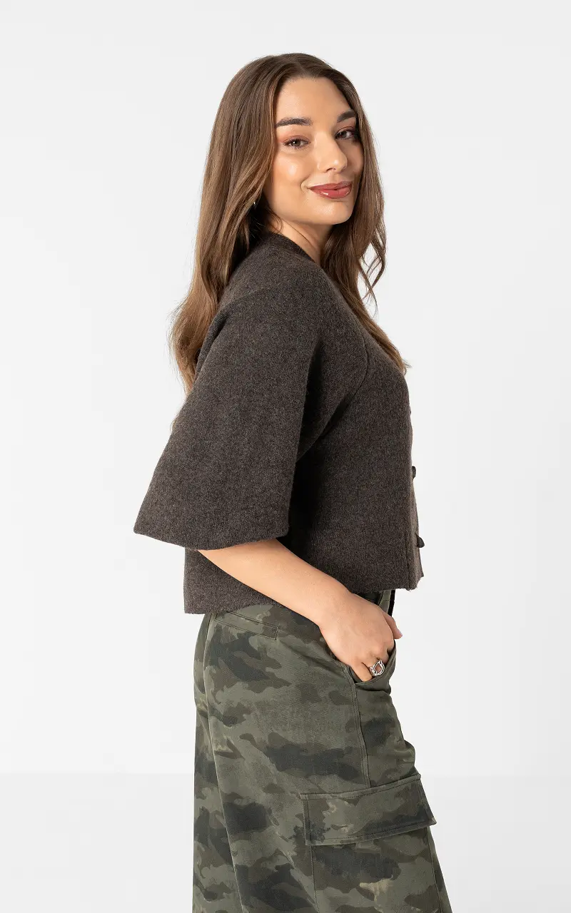 Knit sweater Dark Brown