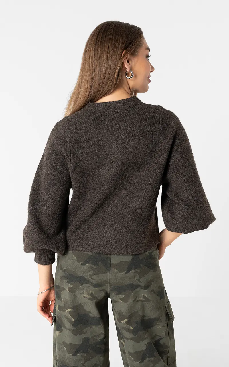 Knit sweater Dark Brown