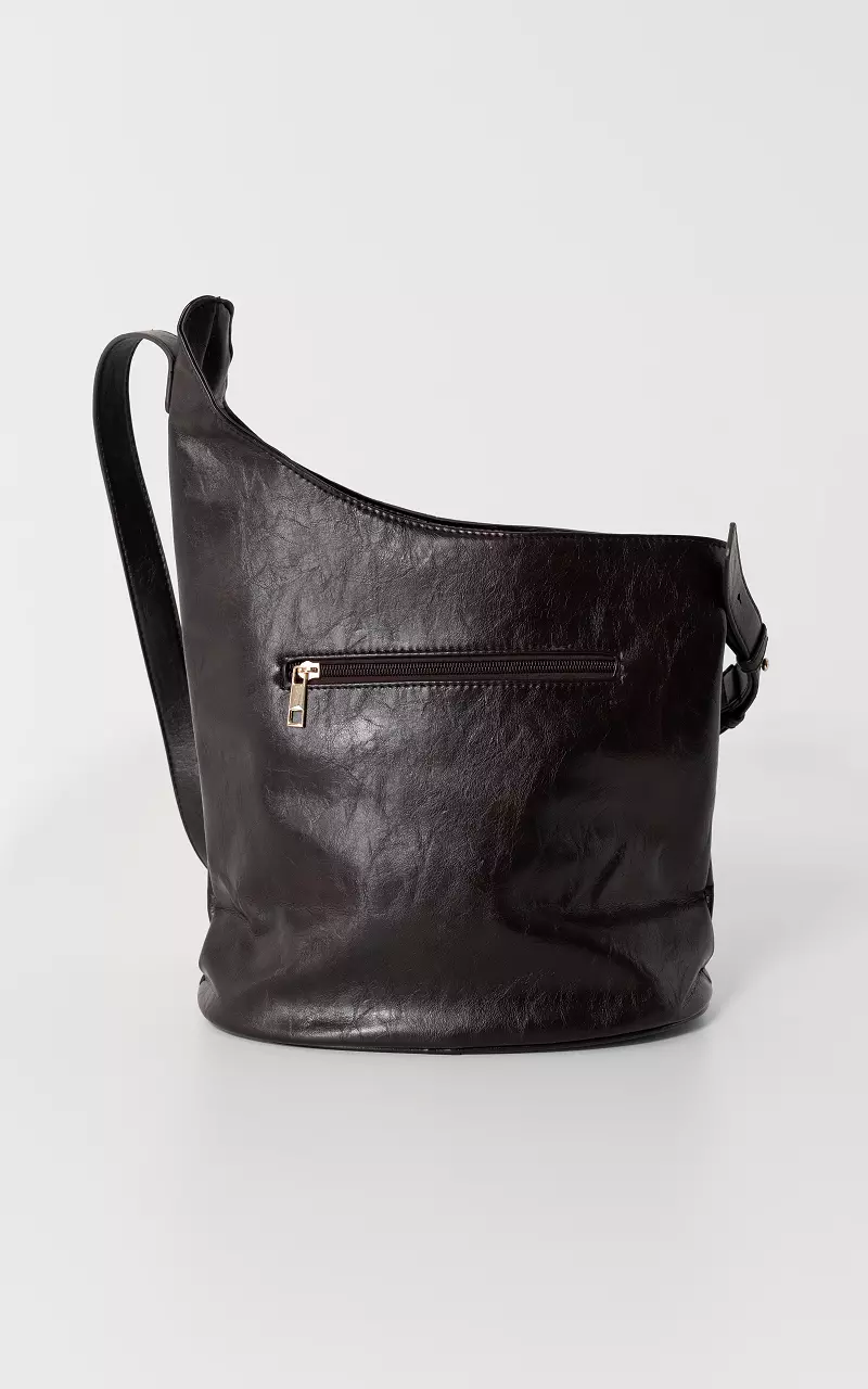 Tas met studs Donkerbruin