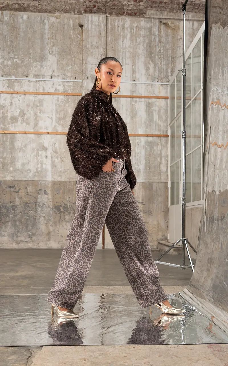 Leopard Barrel-Jeans Leopard