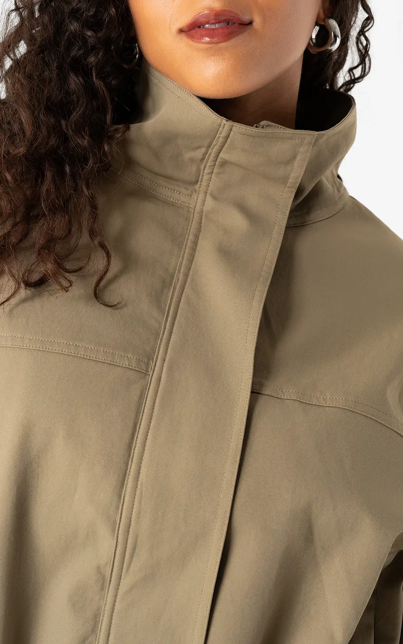Veste peplum Kaki