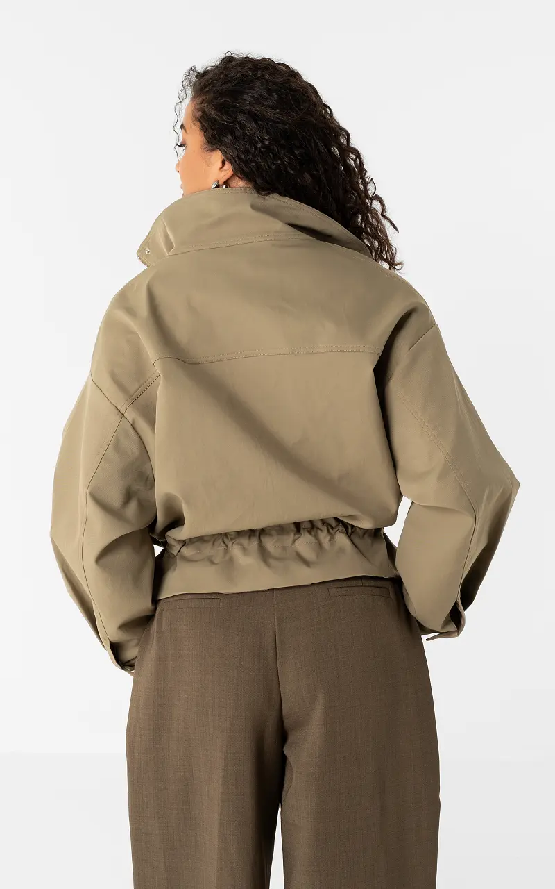 Veste peplum Kaki