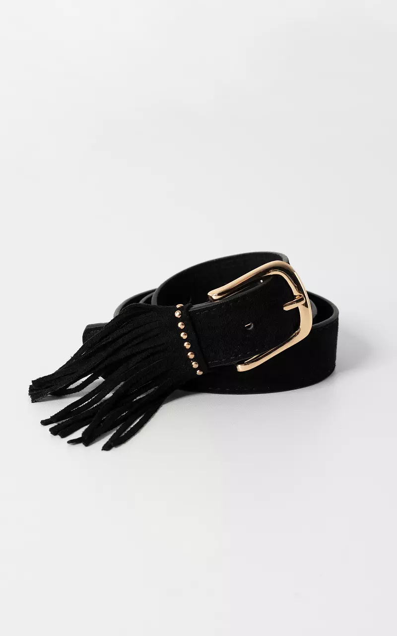 Riem met franjes Zwart Goud