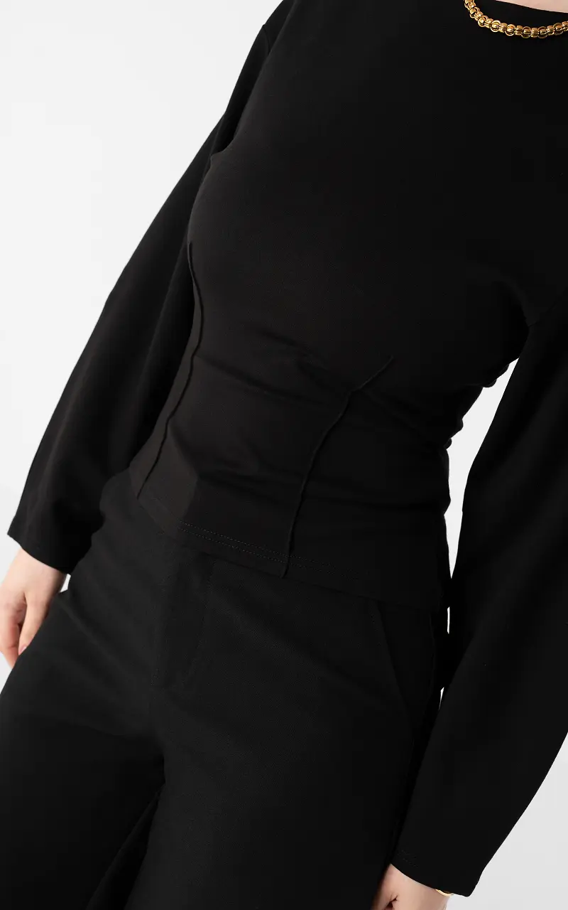Fitted top Black