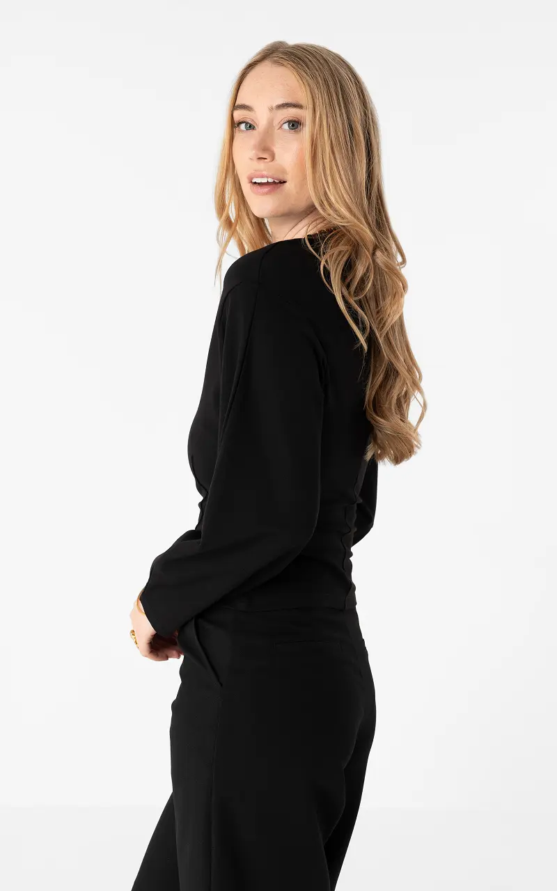 Fitted top Black