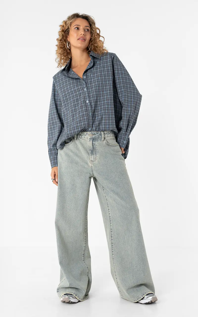 Wide leg jeans Lichtblauw