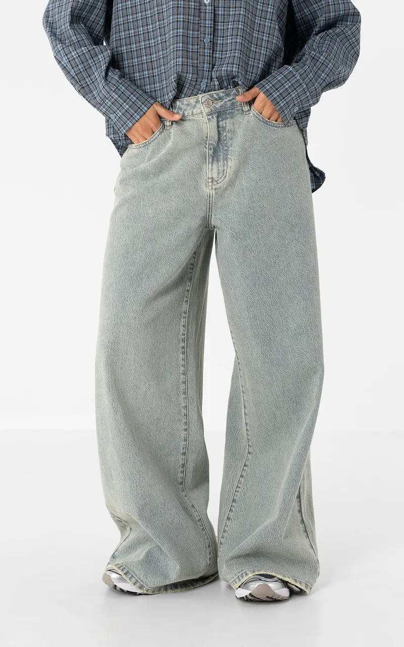 Wide leg jeans Lichtblauw