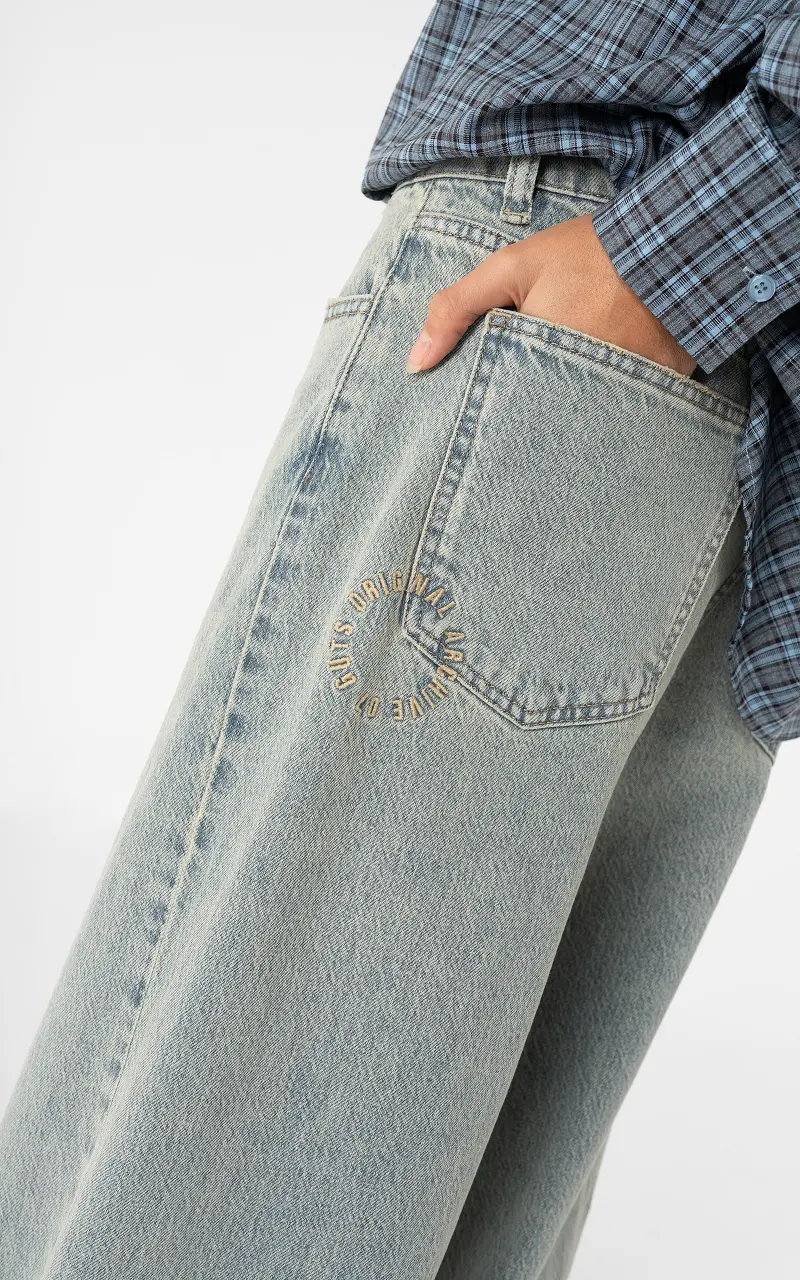 Wide leg jeans Lichtblauw