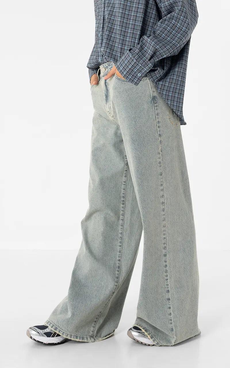 Wide leg jeans Lichtblauw