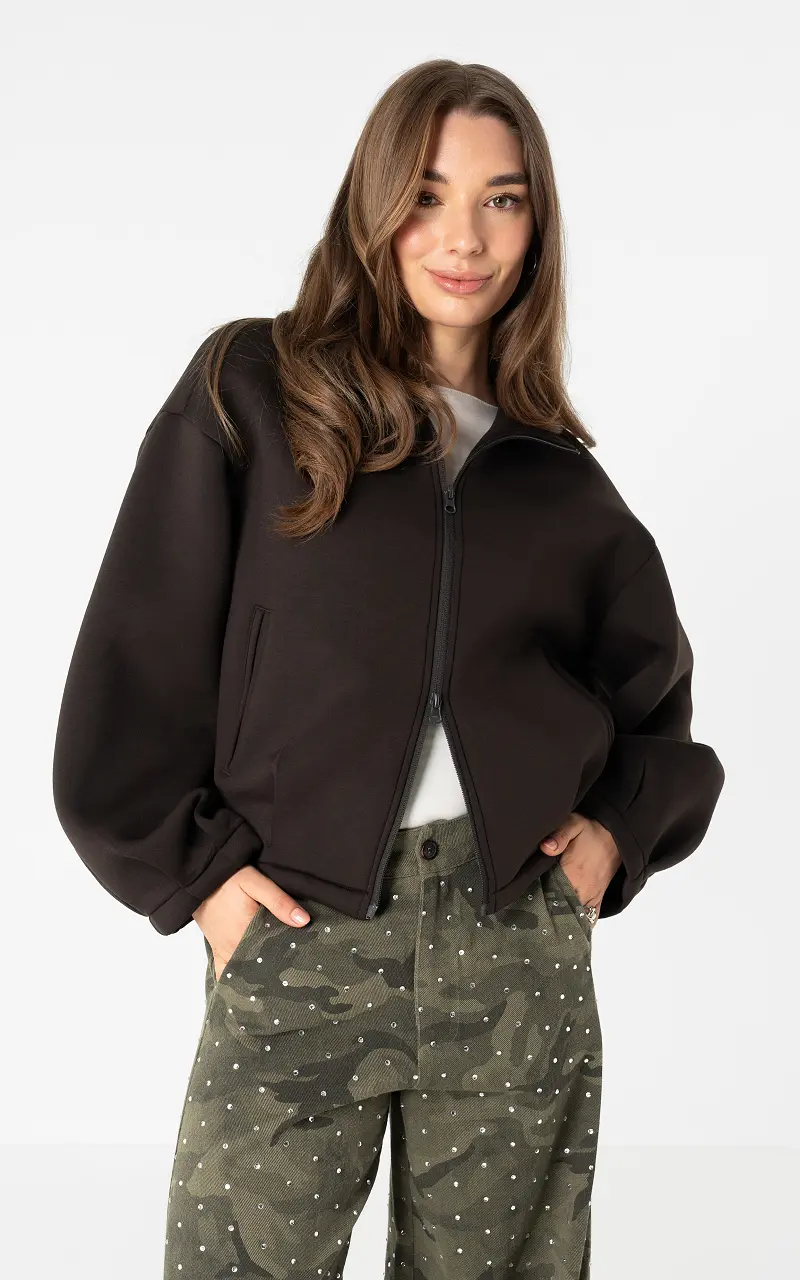 Vest scubastof Donkerbruin