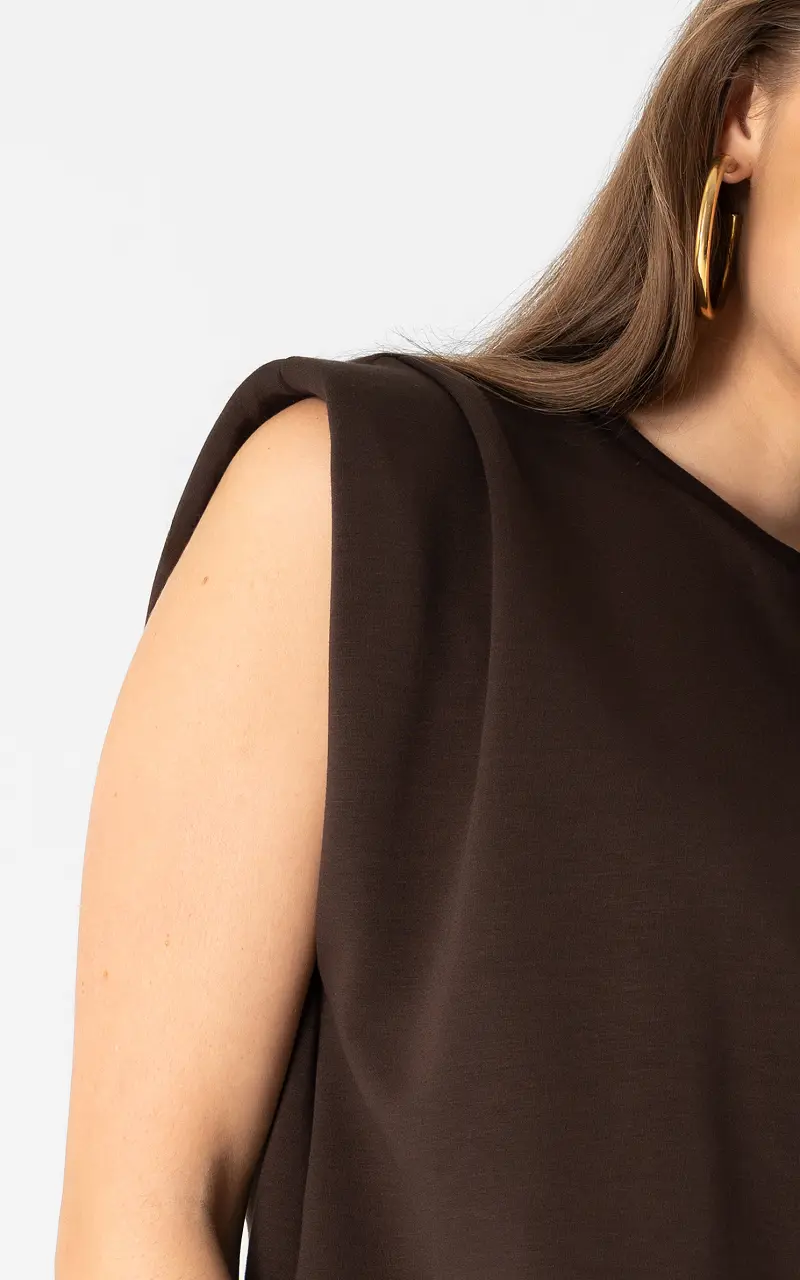 Sleeveless top Dark Brown