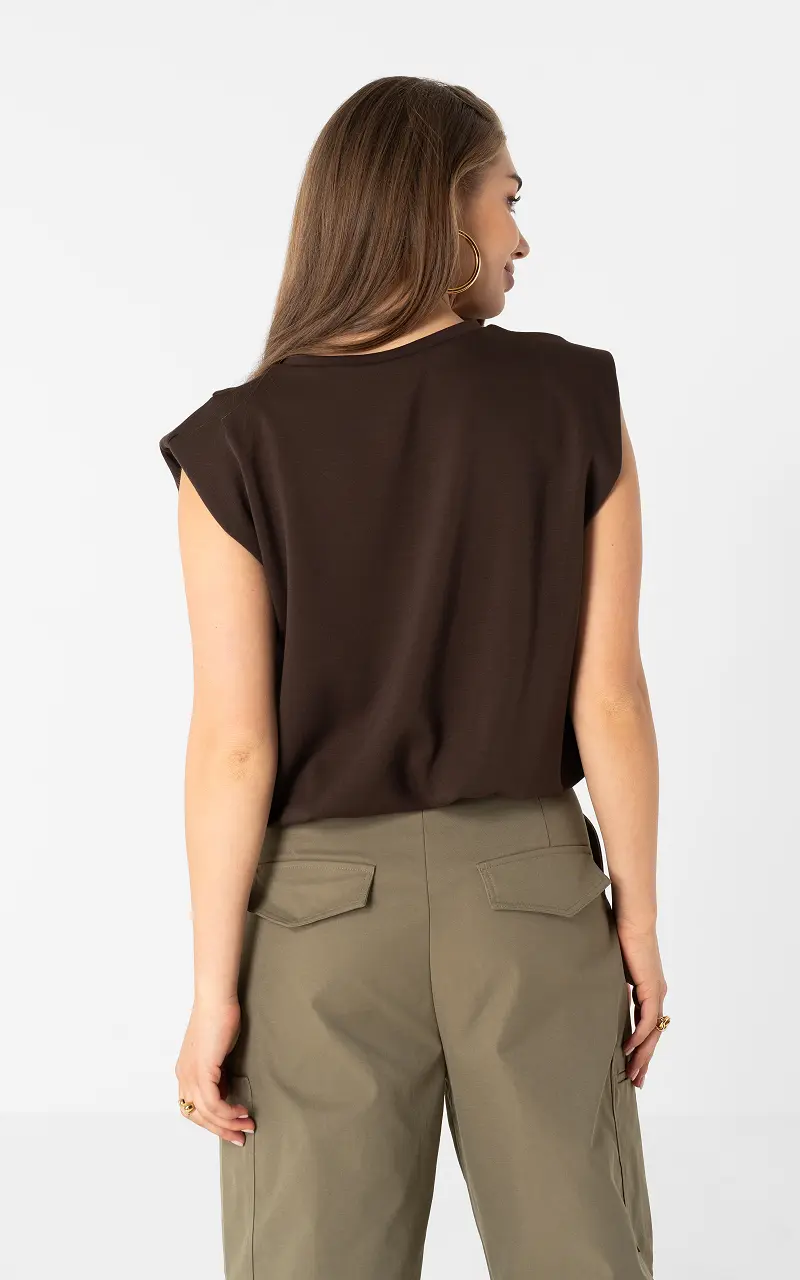 Sleeveless top Dark Brown