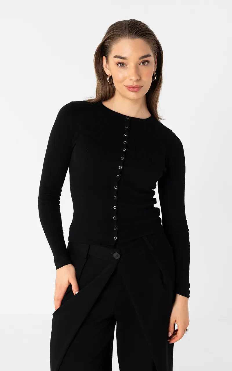 Buttoned cardigan Black