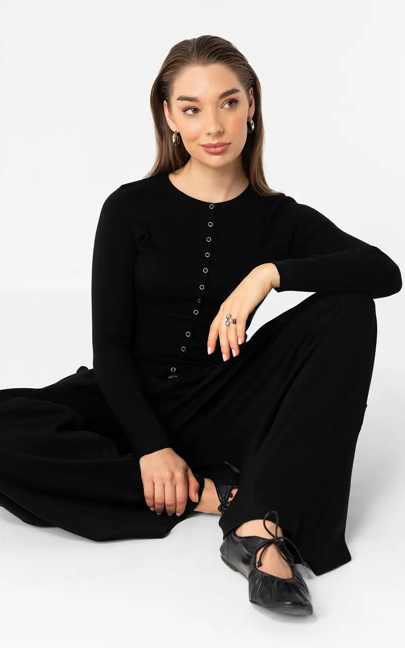 Buttoned cardigan Black