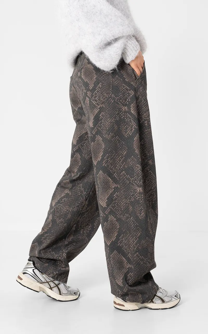 Snake print trousers Snake Black