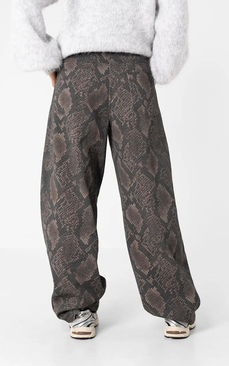 Snake print trousers Snake Black