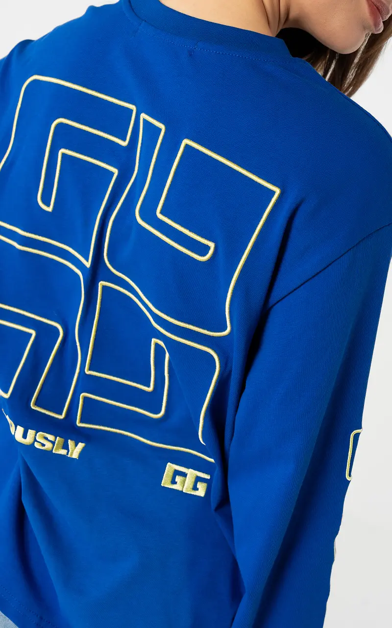 Obvious longsleeve Cobalt Blue Light Yellow