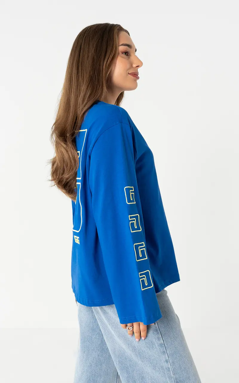 Obvious longsleeve Cobalt Blue Light Yellow