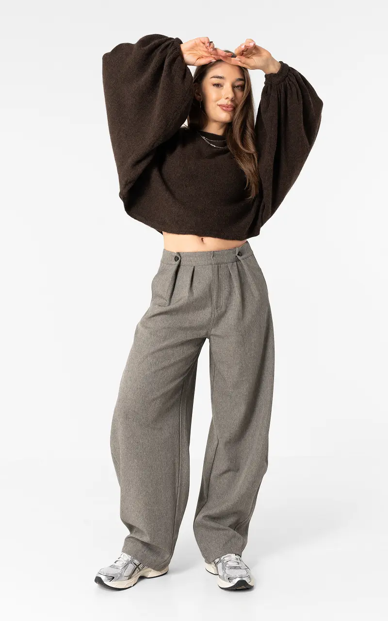 Barrel trousers Grey Taupe