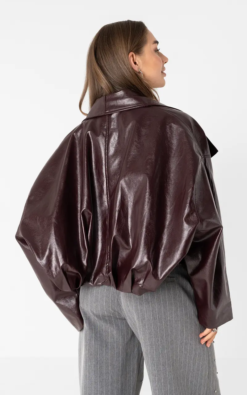 Balloon jacket Aubergine