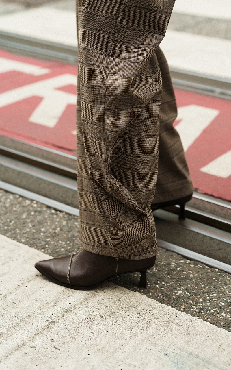 Checked trousers Brown