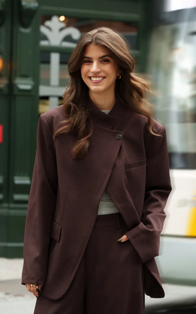 Wrap blazer Dark-Purple