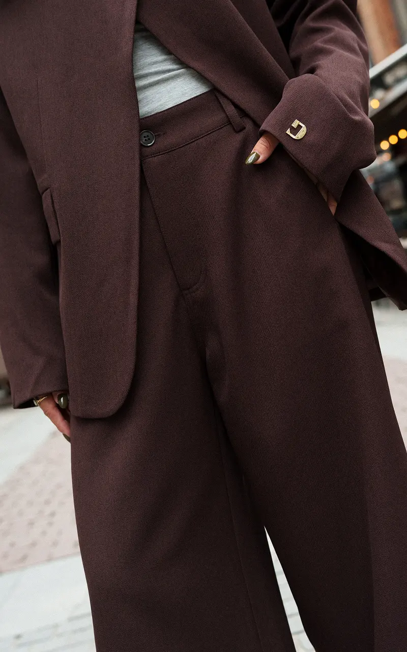 Wide leg trousers Dark-Purple