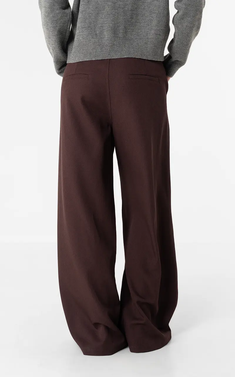 Pantalon wide leg Violet Foncé Bordeaux