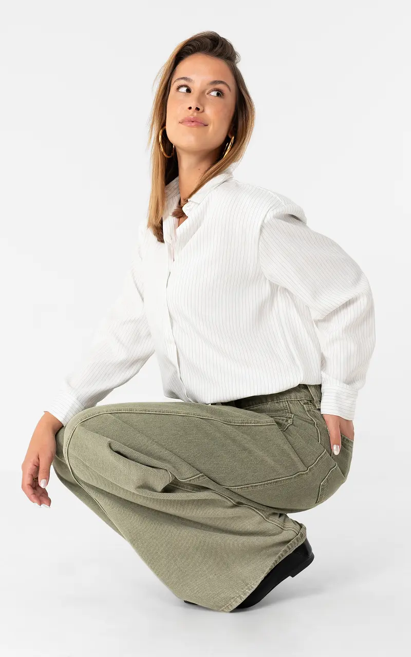 Chemisier #110347 Blanc Gris Foncé
