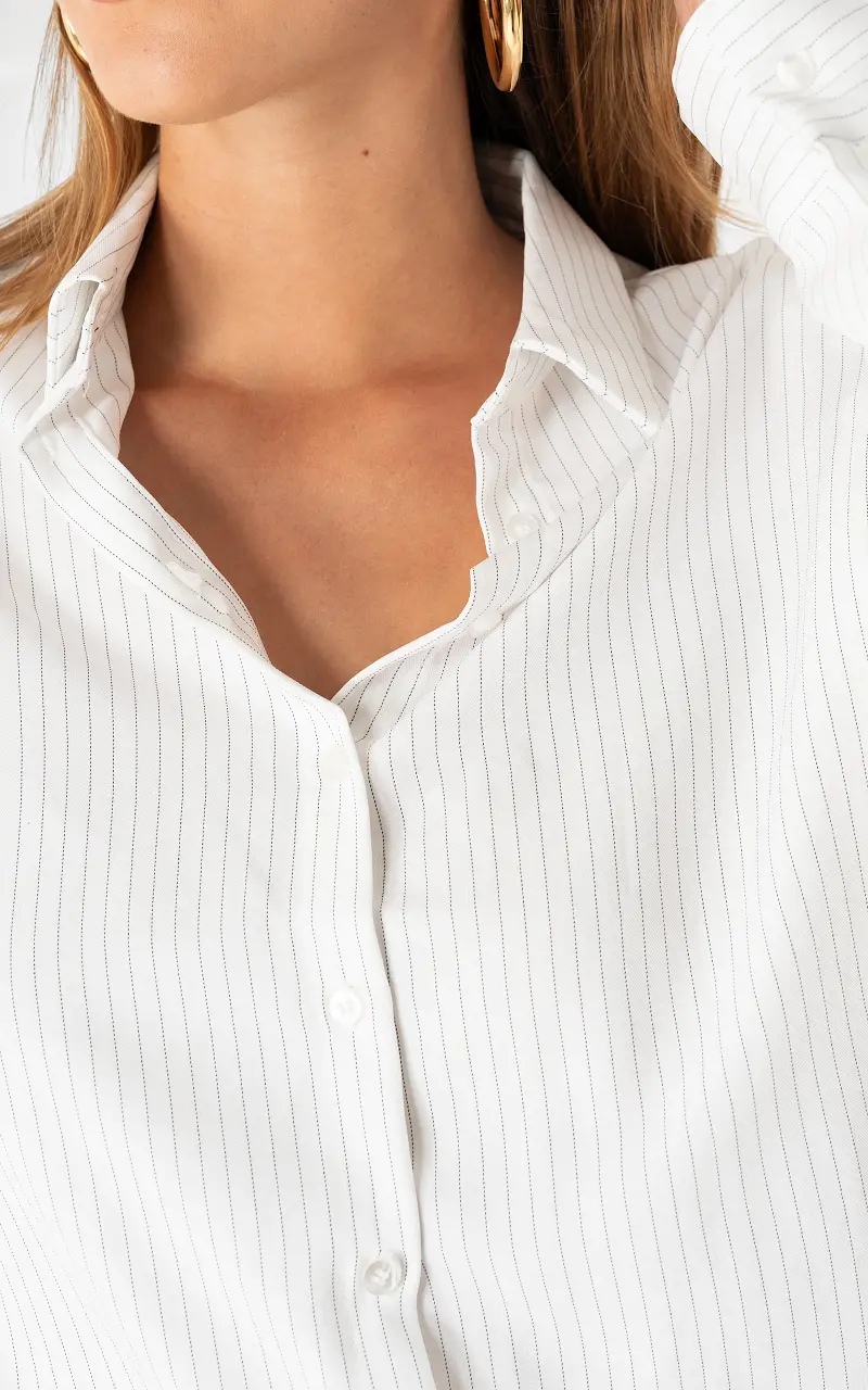 Chemisier #110347 Blanc Gris Foncé