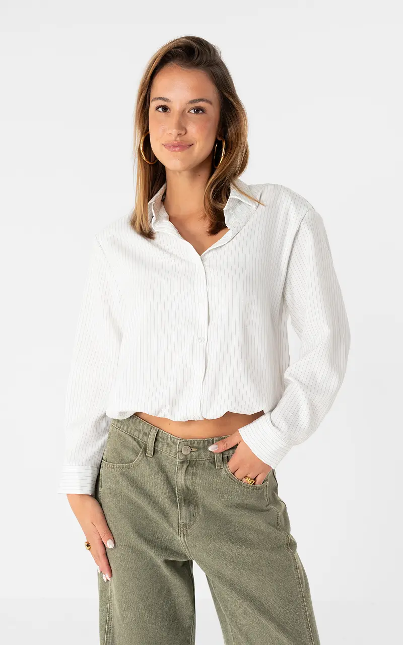 Chemisier #110347 Blanc Gris Foncé