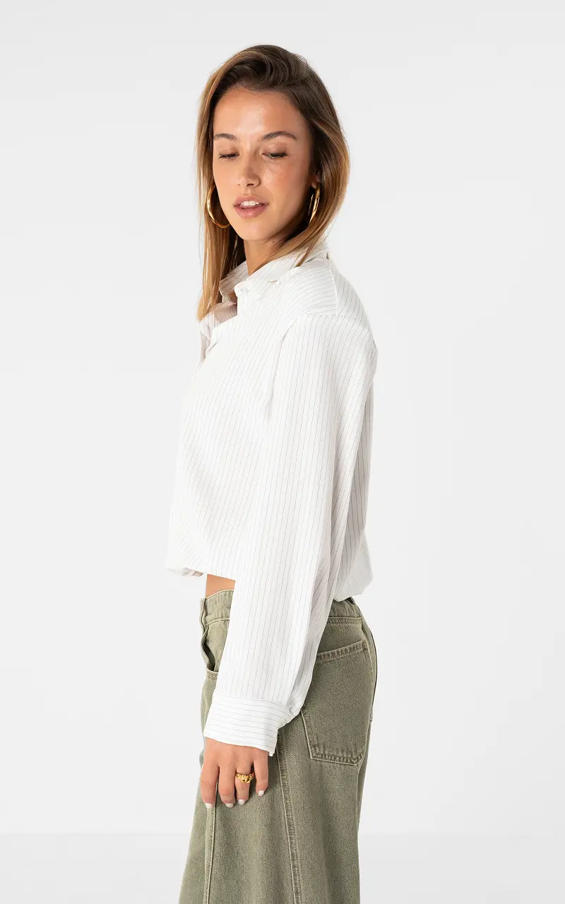Chemisier #110347 Blanc Gris Foncé