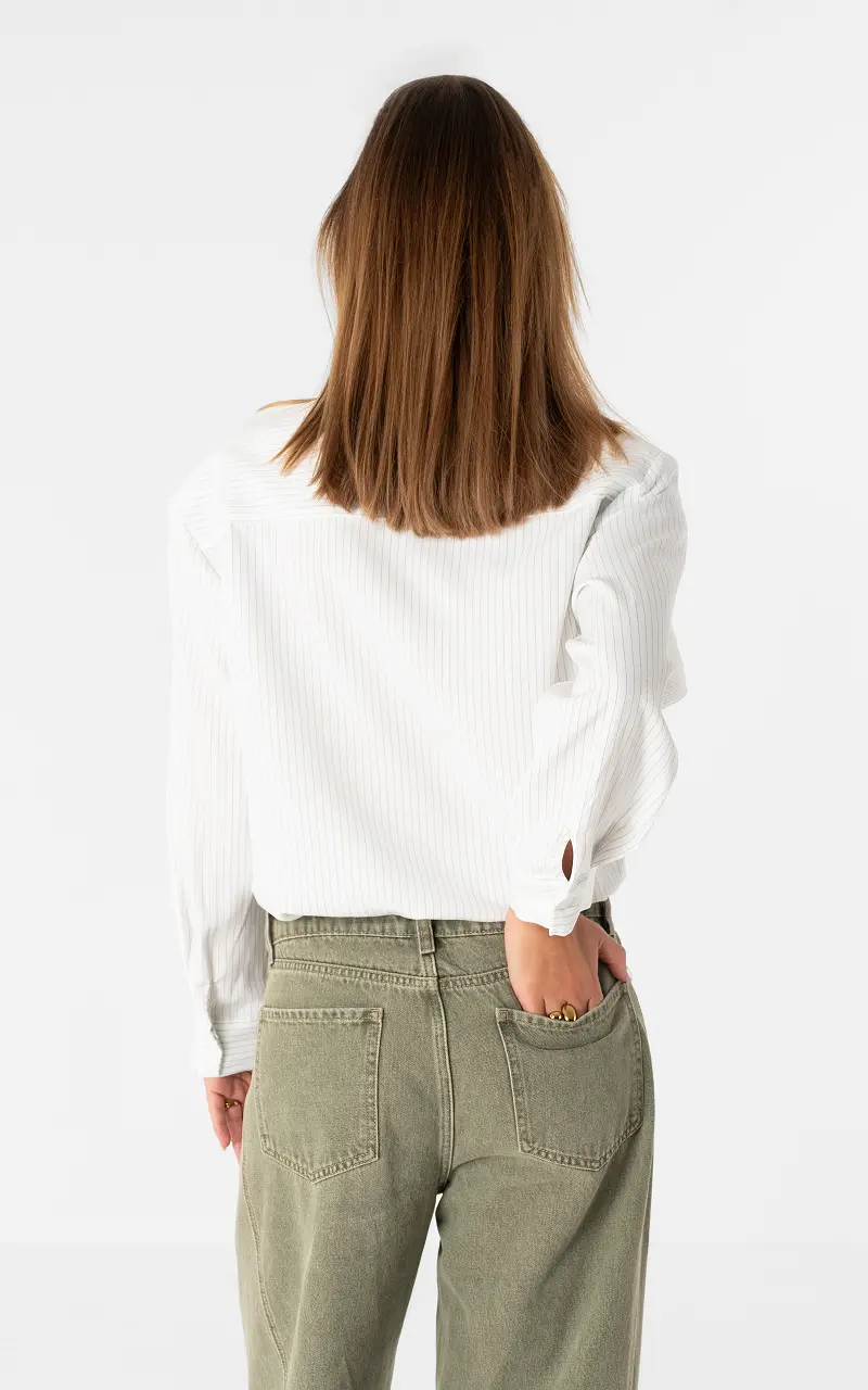 Chemisier #110347 Blanc Gris Foncé