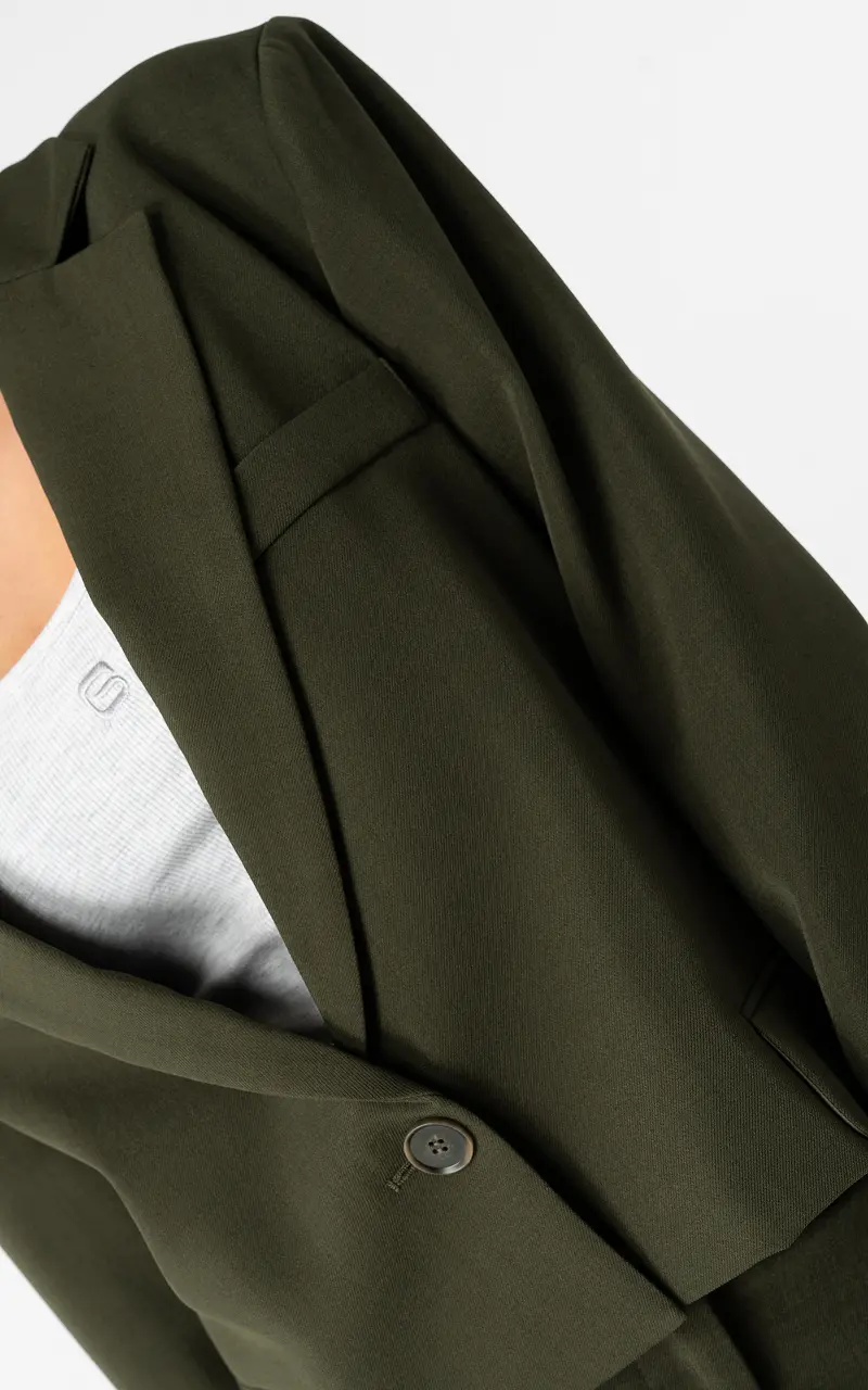 Blazer cropped Vert Foncé
