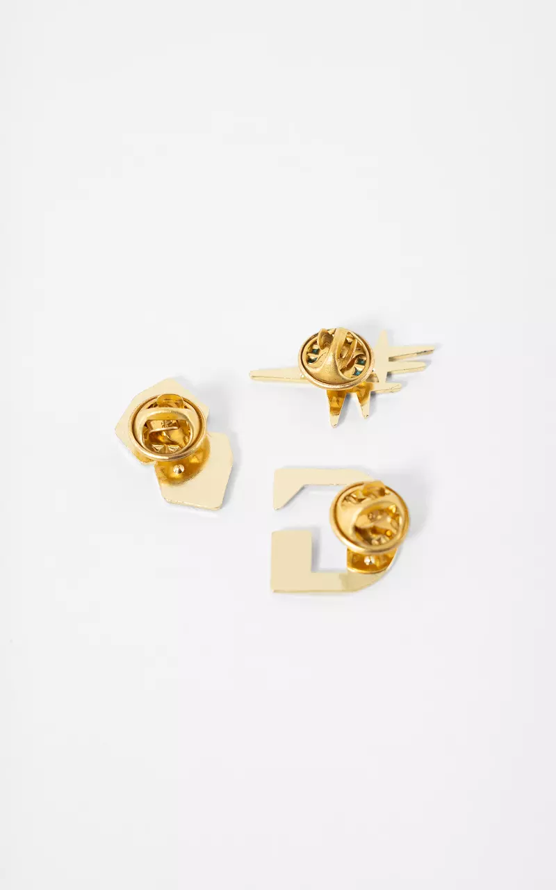 Set van 3 broches Goud