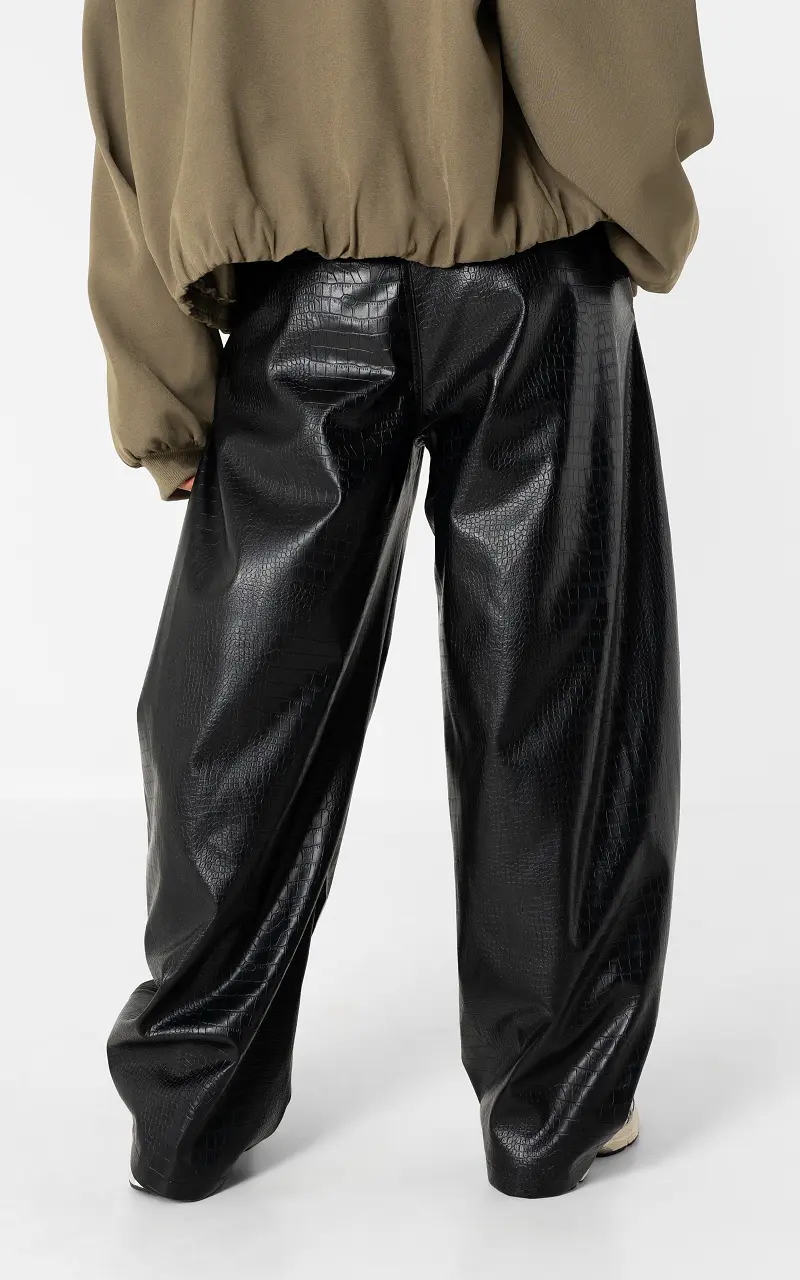 Pantalon look croco Noir