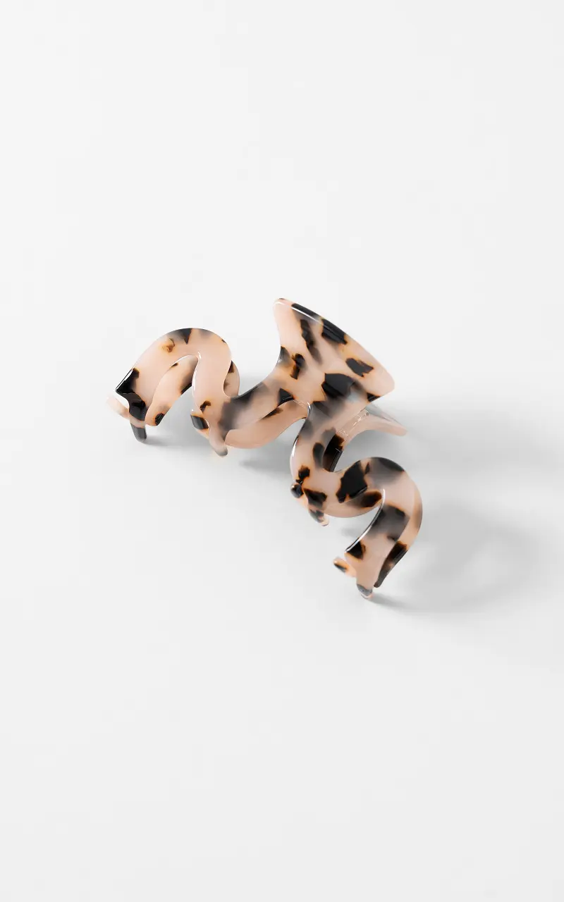 Swirl haarclip Creme Donkerbruin