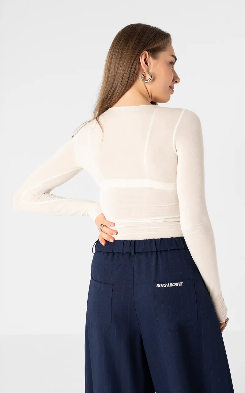Cashmere mix top Cream