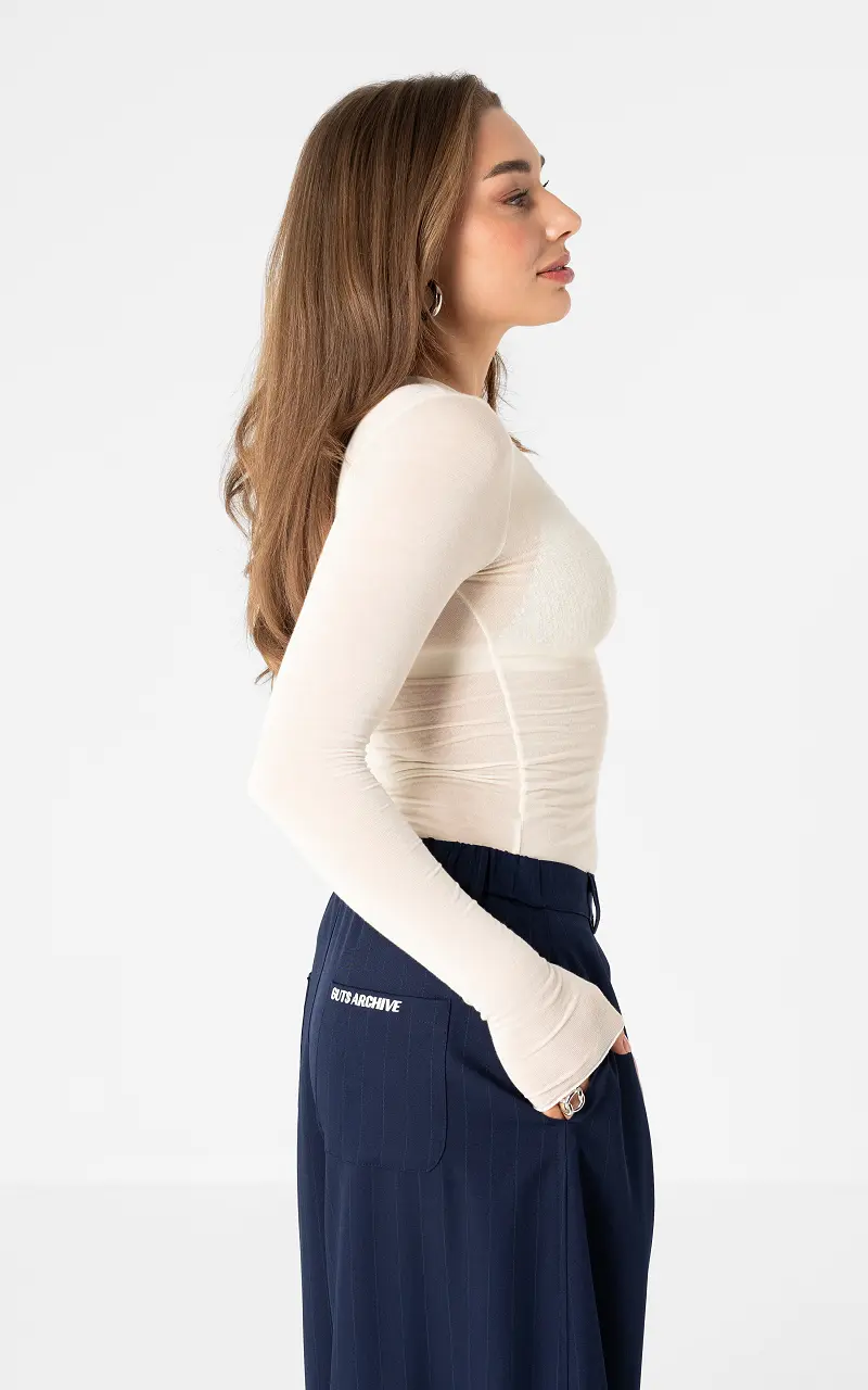 Cashmere mix top Cream