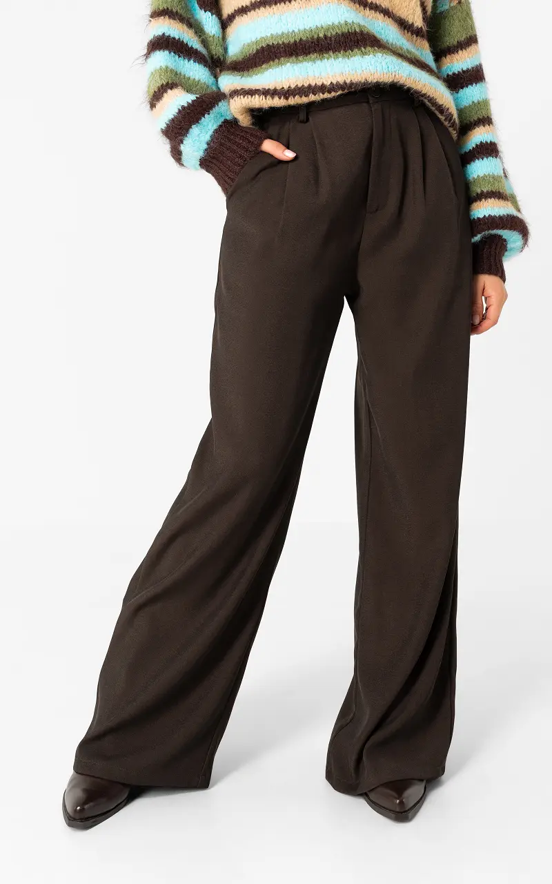 Wide leg trousers Dark Brown