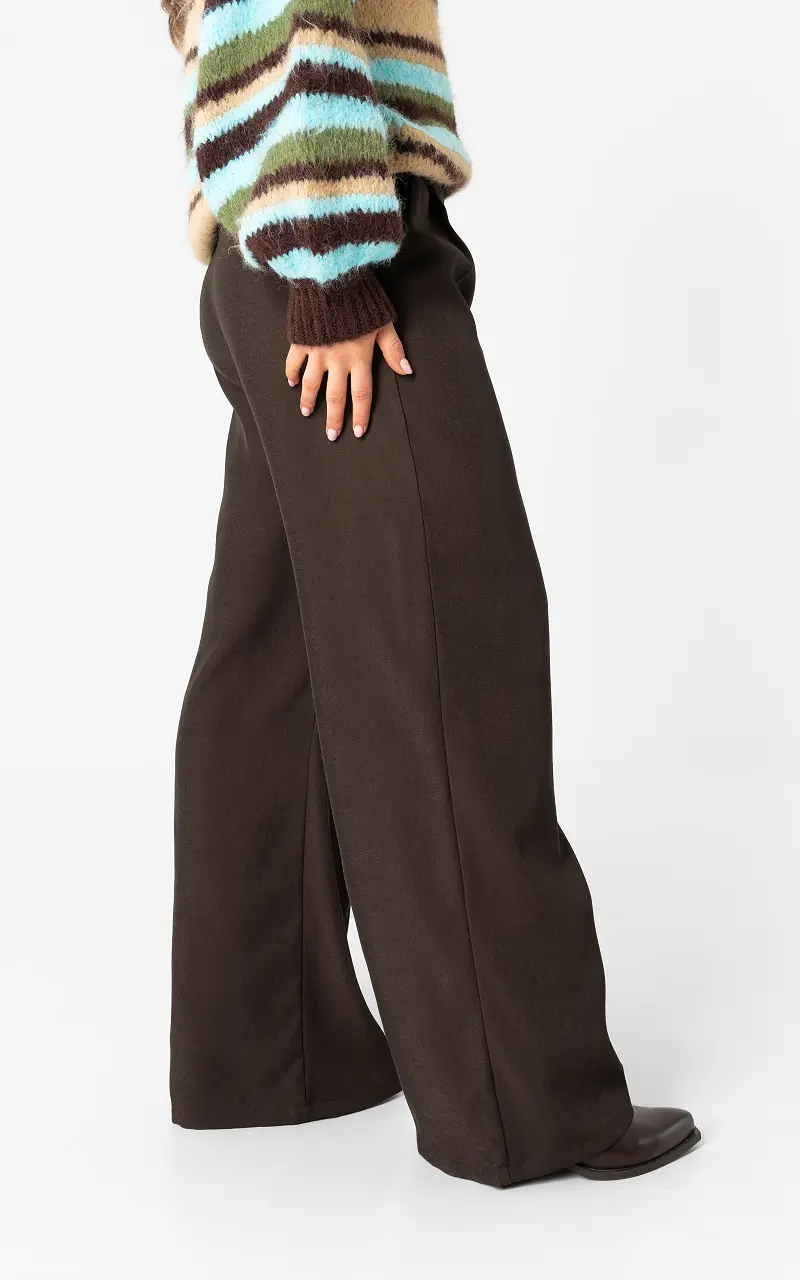 Wide leg trousers Dark Brown