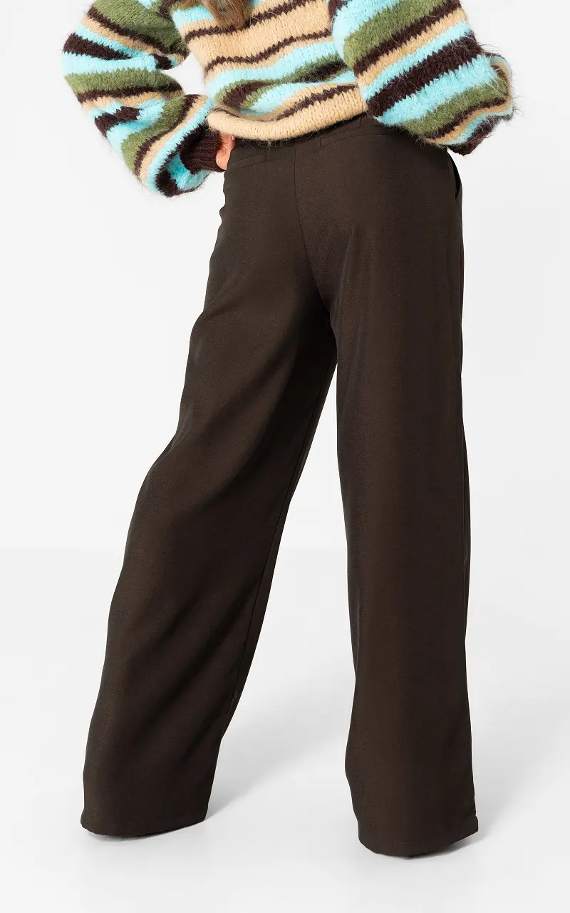 Wide leg trousers Dark Brown