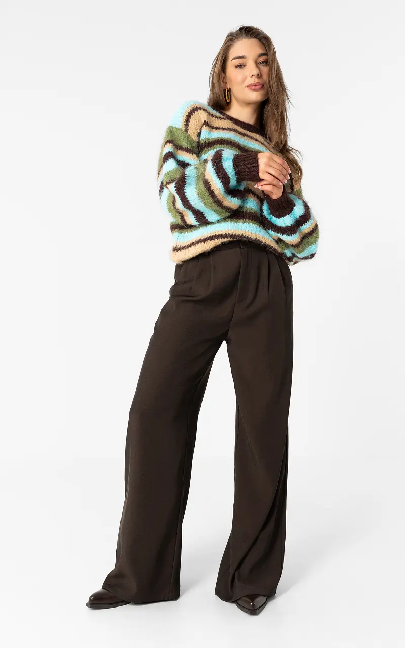 Wide leg trousers Dark Brown