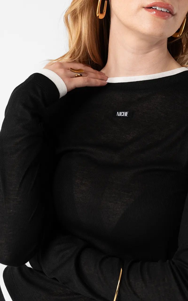 Longsleeve #110556 Noir Blanc