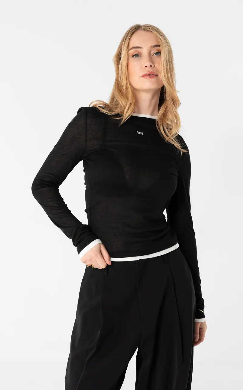 Longsleeve #110556 Noir Blanc