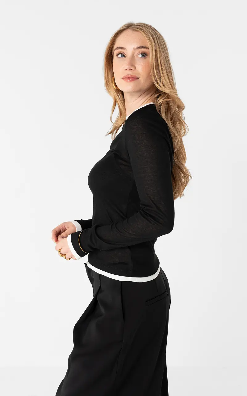 Longsleeve #110556 Noir Blanc