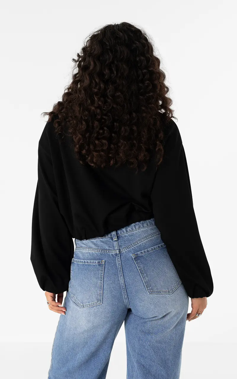 Balloon sleeve jumper Black