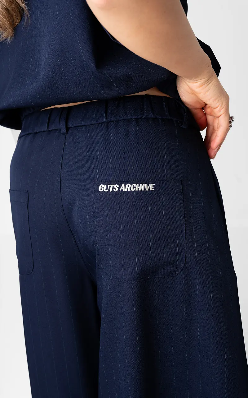 Pinstripe trousers Blue Cream